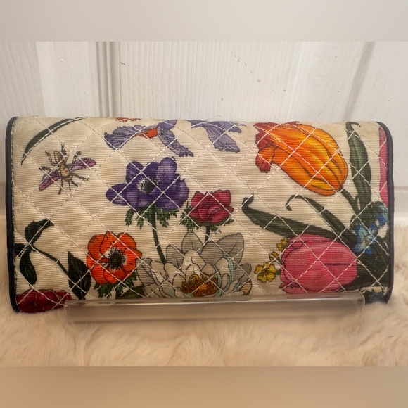 GUCCI ZUMI FLORA CANVAS LEATHER LONG BIFOLD WALLET 8BE1524
. - Picture 3 of 16